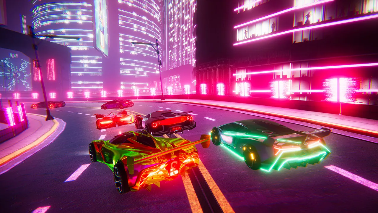 Neon Drifter - Cyber Racing - zrzut ekranu 3